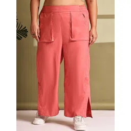 theRebelinme Women Relaxed High-Rise Easy Wash Trousers-picture-41