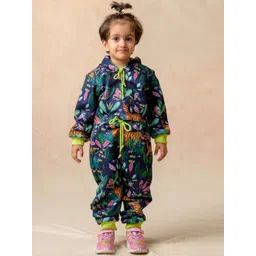 THETAA Girls Printed Hooded Sweatshirt With Joggers-picture-17