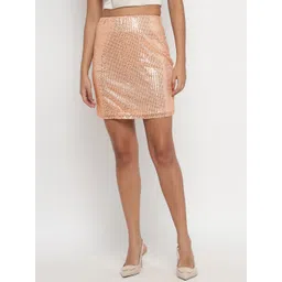 theulluu.com Sequinned Pencil Mid Rise Mini Skirt-picture-19