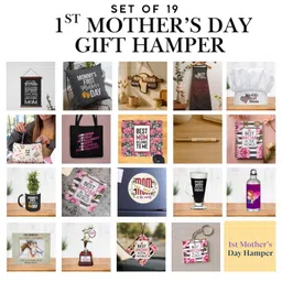 TheYaYaCafe® 1st Mother's Day Gift Hamper for New Mom| Best Gift for Mother’s Day | Gift Set for New Mothers, Wife, Sister or Daughter (Set of 19 Gifts) image 2