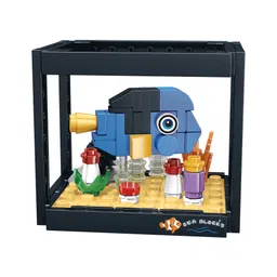 thinker place ThinkerPlace 8-in-1 Dream Ocean Fish Tank Blue Damselfish (91 Pieces) | Learn About Marine Life | Building Block Set for Kids Age 7+ | STEM Educational Toy | Build, Collect & Create a Big Fish Tank-picture-26