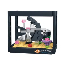 thinker place ThinkerPlace 8-in-1 Dream Ocean Fish Tank Flagtail (92 Pieces) | Learn About Marine Life | Building Block Set for Kids Age 7+ | STEM Educational Toy | Build, Collect & Create a Big Fish Tank-picture-27