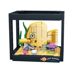 thinker place ThinkerPlace 8-in-1 Dream Ocean Fish Tank Golden Damselfish (91 Pieces) | Learn About Marine Life | Building Block Set for Kids Age 7+ | STEM Educational Toy | Build, Collect & Create a Big Fish Tank-picture-14