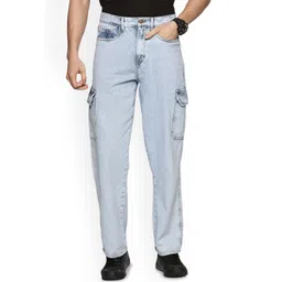 THIRD QUADRANT Men Loose Relaxed Fit Highly Distressed Heavy Fade Jeans-image-3