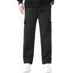 THIRD QUADRANT Men Original Relaxed Fit Mid-Rise Cargos Trousers-image-13