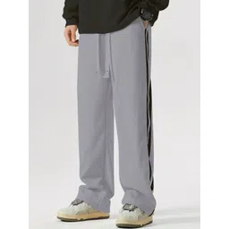 THIRD QUADRANT Men Side Stripes Straight Fit Track Pants-image-16