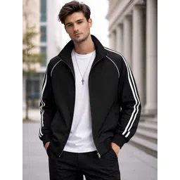 THIRD QUADRANT Men Striped Lightweight Outdoor Sporty Jacket-image-17