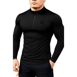 THIRD QUADRANT Men’s 1/4 Zip Long Sleeve Sports T-Shirt | Lightweight Quick-Dry Breathable Polyester Activewear for Gym, Running, Fishing, Golf, Cycling & Outdoor Workouts-image-11