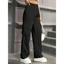 THIRD QUADRANT Women Comfort Regular Fit Mid-Rise Regular Trousers-image-37