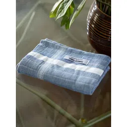 Thirsty Towel Blue & White 1 Striped Cotton 150 GSM Bath Towel-picture-11