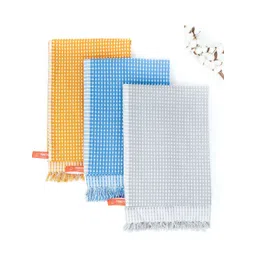 Thirsty Towel White & Blue 1 Printed Cotton 250 GSM Bath Towel-picture-16