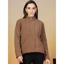 Thirty Threads Women Mock Collar Solid Tailored Jacket-picture-21