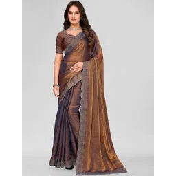 THL - THE HOUSE OF LINEN Embellished Sequinned Saree-picture-32