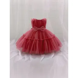 THOILLLING Red Polyester Fit and Flare Dresses-picture-54