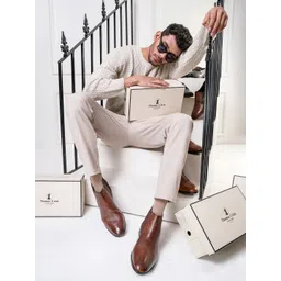 THOMAS CRICK Men Leather Chelsea Boots-picture-43