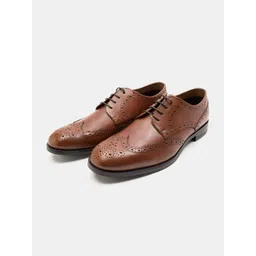 THOMAS CRICK Men Textured Leather Formal Brogues Shoes-picture-18