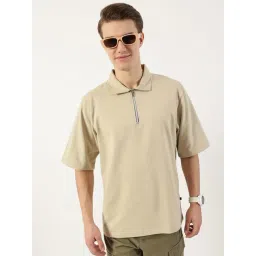 Thomas Scott Beige Relaxed Fit Solid Polo T-Shirt-picture-14