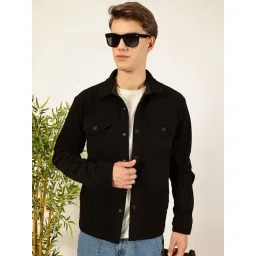 Thomas Scott Black Cotton Regular Fit Solid Jacket-picture-29