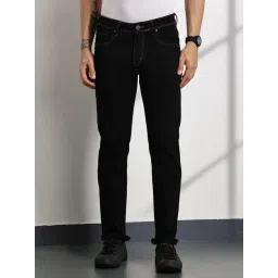 Thomas Scott Black Cotton Slim Fit Jeans-image-25