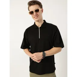 Thomas Scott Black Relaxed Fit Solid Polo T-Shirt-picture-35