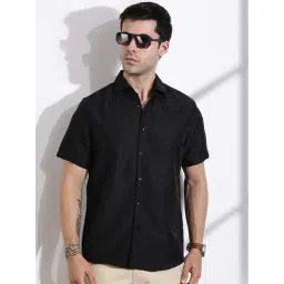 Thomas Scott Black Slim Fit Printed Shirt-picture-33