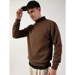 Thomas Scott Brown Regular fit Solid Sweatshirts and hoodies-picture-15