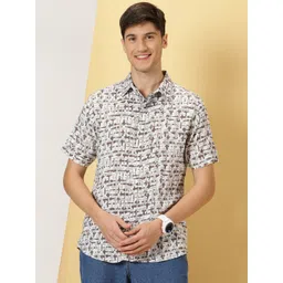 Thomas Scott Classic Abstract Printed Cotton Casual Shirt-picture-41