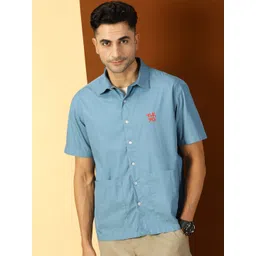 Thomas Scott Classic Boxy Short Sleeves Pure Cotton Casual Shirt-picture-24