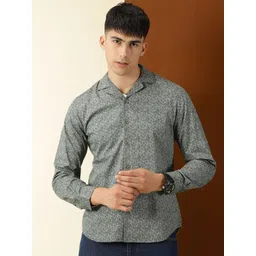 Thomas Scott Classic Floral Printed Cuban Collar Cotton Casual Shirt-picture-35