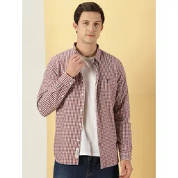 Thomas Scott Classic Slim Fit Gingham Checked Pure Cotton Casual Shirt-picture-33