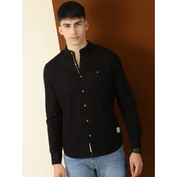 Thomas Scott Classic Slim Fit Mandarin Collar Cotton Casual Shirt-picture-17