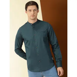 Thomas Scott Classic Slim Fit Mandarin Collar Cotton Casual Shirt-picture-26
