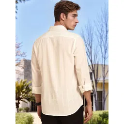 Thomas Scott Classic Slim Fit Windowpane Checked Casual Shirt image 5