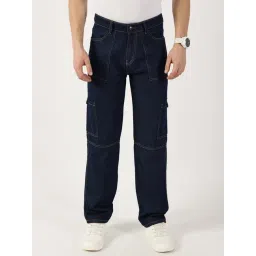 Thomas Scott Dark Blue Relaxed Fit Solid Jeans-picture-29