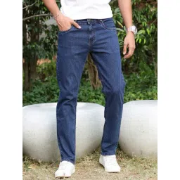 Thomas Scott Dark Blue Slim Fit Lightly Washed Jeans-picture-23