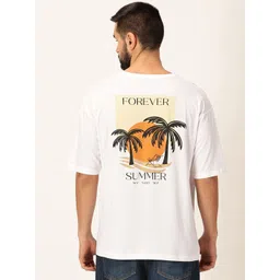 Thomas Scott Graphic Printed Drop-Shoulder Sleeves Bio Finish Cotton Oversized T-shirt-picture-20