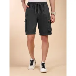 Thomas Scott Grey Cotton Straight Fit Shorts-picture-23