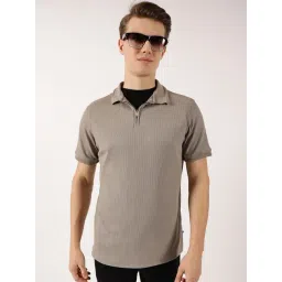 Thomas Scott Grey Regular Fit Self Polo T-Shirt-picture-28