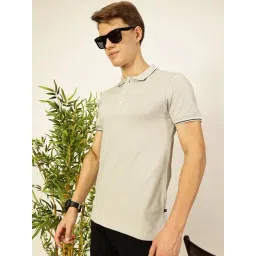 Thomas Scott Grey Regular fit Solid T-Shirts-picture-38