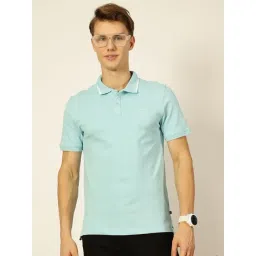 Thomas Scott Light Blue Regular Fit Solid Polo T-Shirt-picture-23
