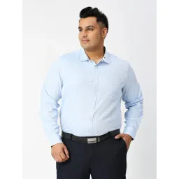 Thomas Scott Light Blue Regular Fit Textured Formal Shirt-picture-28