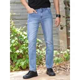 Thomas Scott Light Blue Slim Fit Heavily Washed Jeans-picture-29