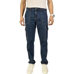 thomas scott Men 100% Cotton Loose Fit 6 Pocket Cargo Pants-picture-11