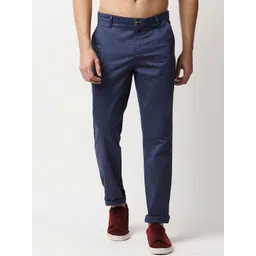 Thomas Scott Men Blue Easy Wash Slim Fit  Sustainable Chinos Trousers-picture-38