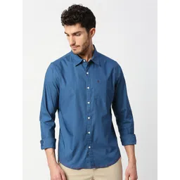 Thomas Scott Men Blue Slim Fit Casual Shirt-picture-33