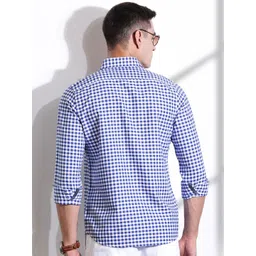 Thomas Scott Men Checked Classic Slim Fit Gingham Checks Cotton Shirt image 3