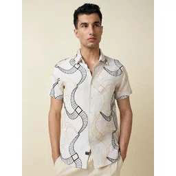 Thomas Scott Men Embroidered Regular Fit Casual Shirt-picture-17