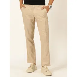 Thomas Scott Men Khaki Premium Cotton Linen Casual Trouser-picture-13