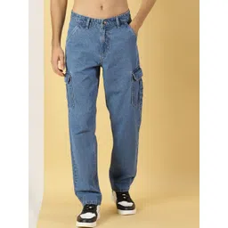 Thomas Scott Men Mid Rise Loose Relaxed Fit Clean Look Light Fade Cotton Jeans-picture-14