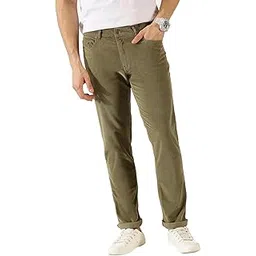 thomas scott Men Mid Rise Slim Fit Corduroy Chino Pants-picture-53